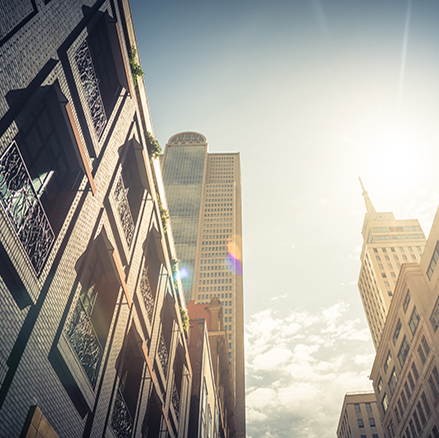 Downtown Dallas cityscape.